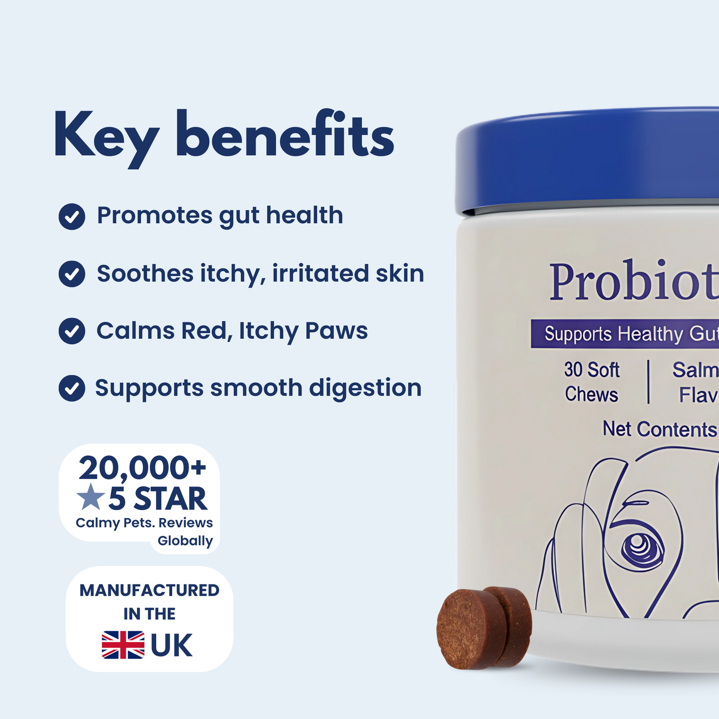 Probiotics + Enzymes Chews For Dogs